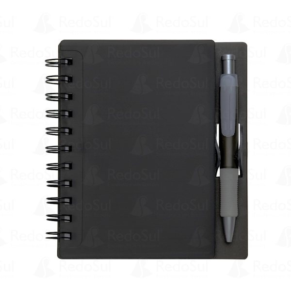 Bloco de Anotação com Caneta Personalizado 16,1 x 14,8 cm