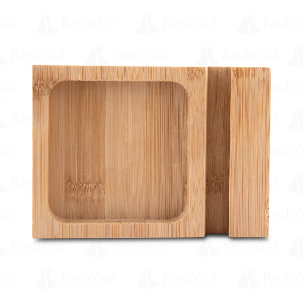 Porta Objetos e Smartphone em feltro e Bambu Personalizado