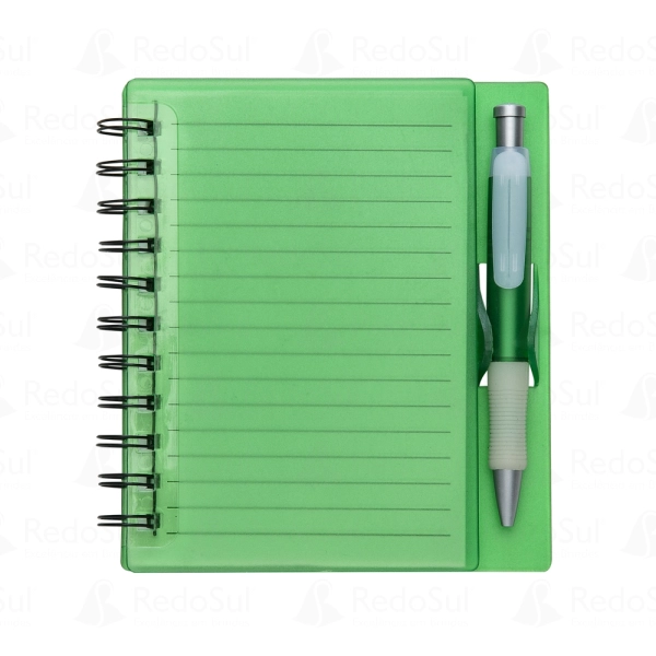 Bloco de Anotação com Caneta Personalizado 16,1 x 14,8 cm