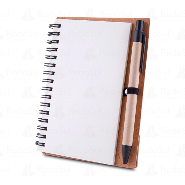 Caderno personalizado em Papelão reciclado com caneta