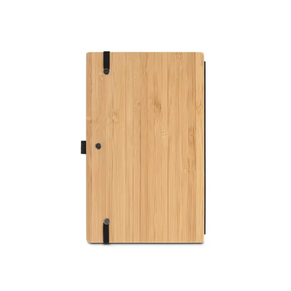 Caderno personalizado de bolso com capa de bambu e lombada em PET reciclado Caderno personalizado de bolso com capa de bambu e lombada em PET reciclado
