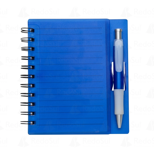 Bloco de Anotação com Caneta Personalizado 16,1 x 14,8 cm