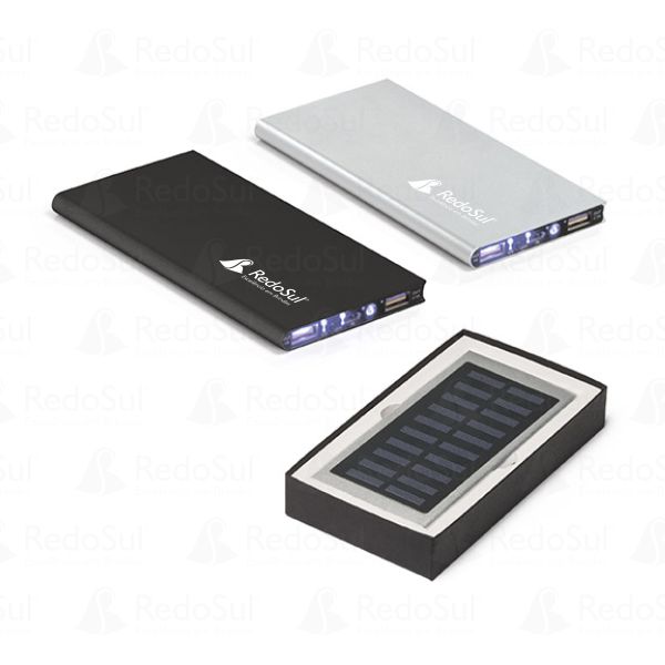 RD 97137-Power Bank Personalizado com painel solar e LED