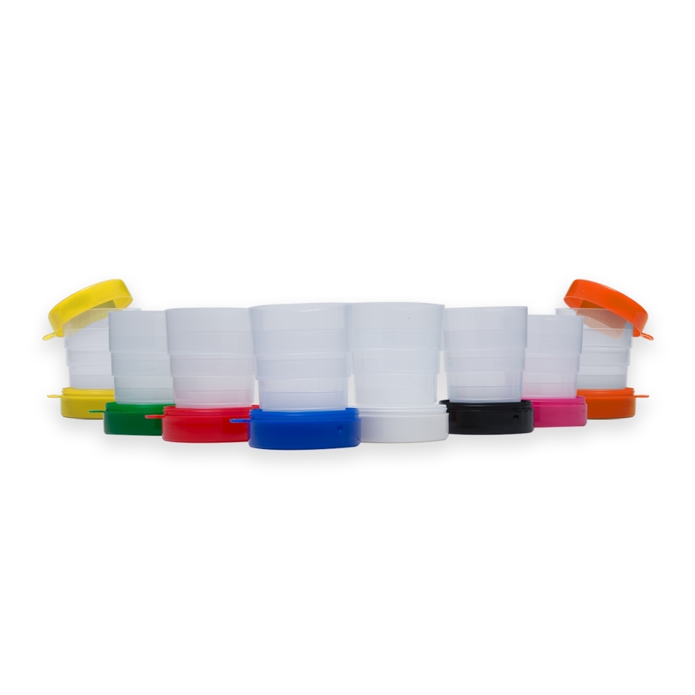 Copo retrátil personalizado 200 ml com tampa