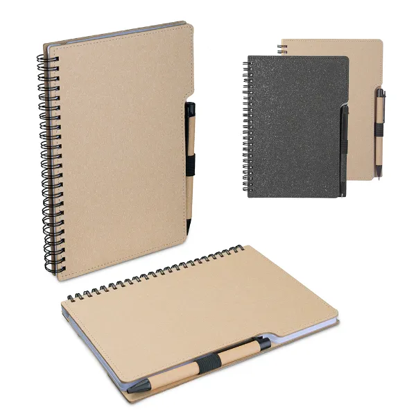Caderno de anotações personalizado em papelão reciclável