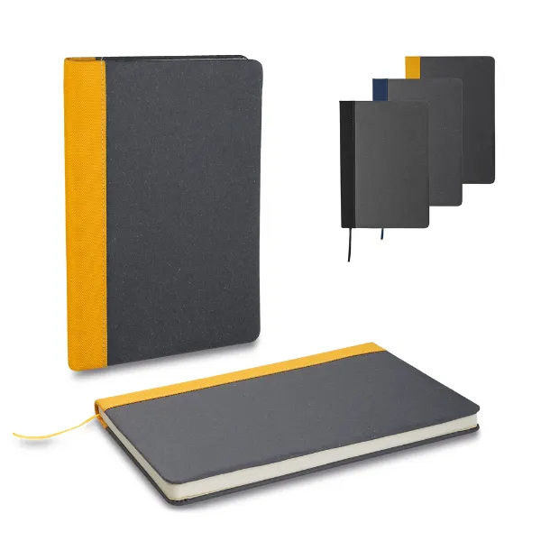 Caderno personalizado formato 21 x 15 cm em couro reciclado