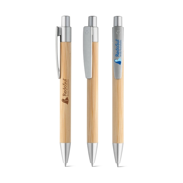 Caneta de bambu personalizada