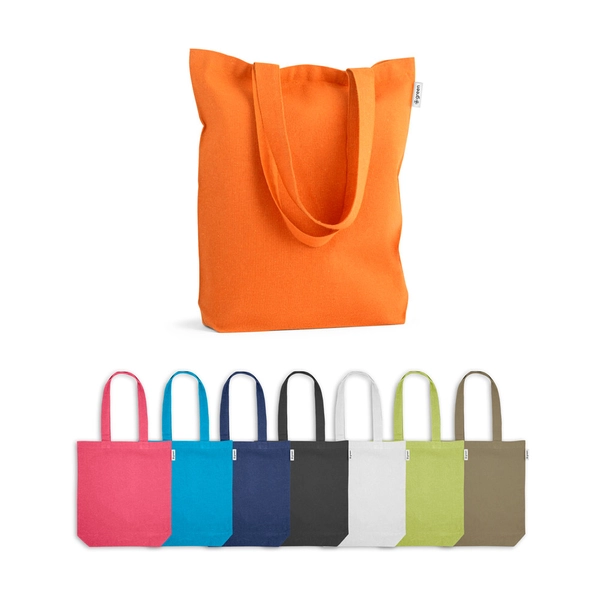 Sacola personalizada com algodão reciclado alças de 62 cm