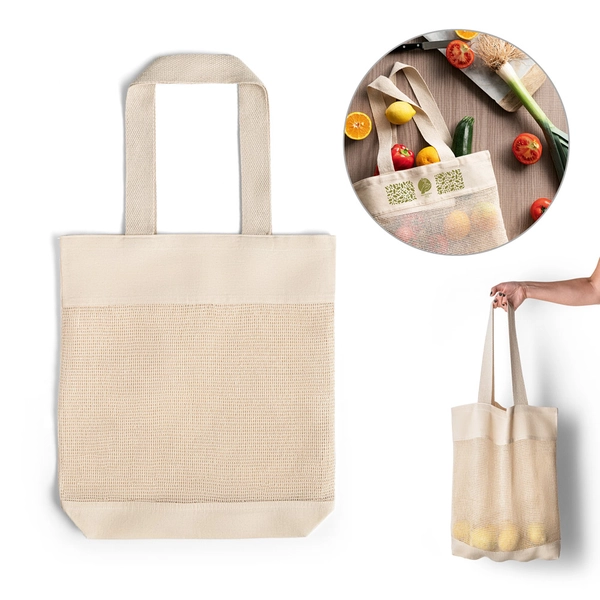 Sacola personalizada de algodão 39 x 43 cm