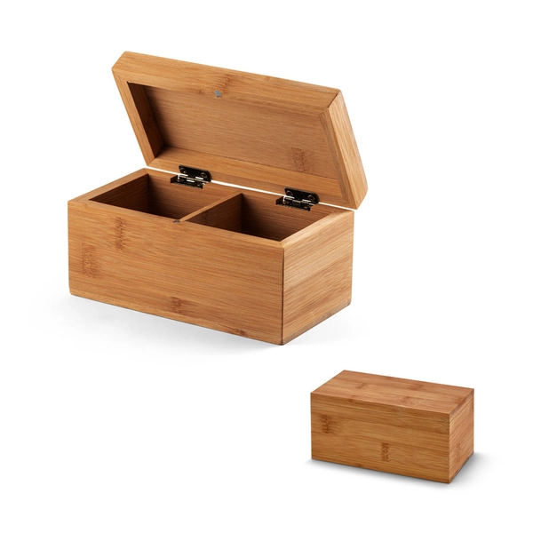 Caixa personalizada de chás em bambu